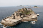 NAGASAKI, JAPAN - APRIL 22: (CHINA OUT, SOUTH KOREA OUT) Hashima, famous as the nickname 'Gunkan jima (The Warship Island)', is seen on April 22, 2009 in Nagasaki, Japan. The Island had been a coal complex and more than 5,000 people resided in 1960s, now uninhabited and only accept reserved visitors. (Photo by The Asahi Shimbun via Getty Images)